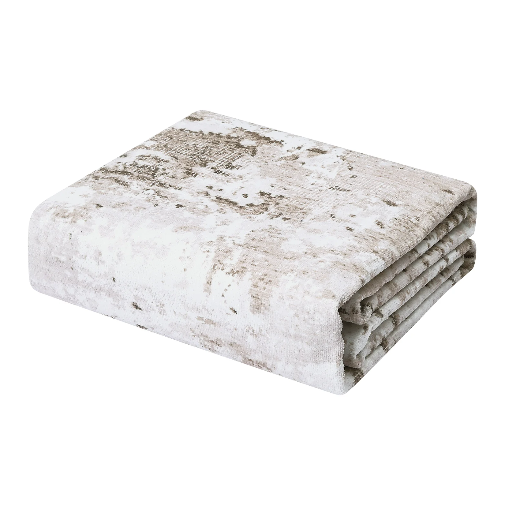 Garvee Abstract Taupe 5x7 Machine Washable Modern Rug Distressed Floor Mat Indoor Soft Floor Cover Low Pile Living Room Rug Non-Shedding Foldable Washable Throw Carpet Non Slip Bedroom Thin Rug Taupe - Image 11